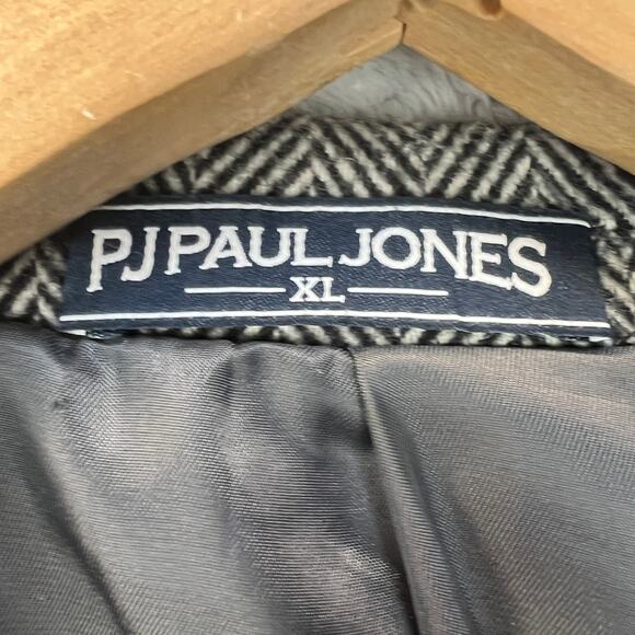 Paul Jones Mens Sport Coat Blazer 2-Button Shooting Jacket XL Navy Wool Blend - Picture 4 of 15